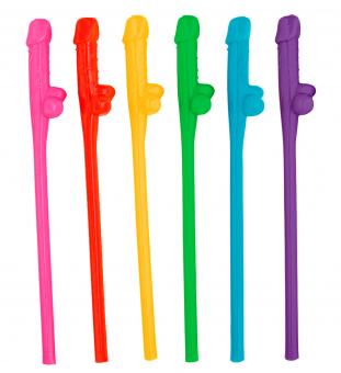 Willy drinking straws:18cm, multicolored 