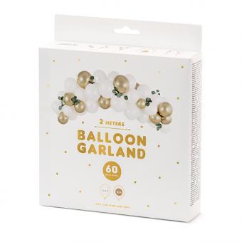 Ballon Girlande:2m, weiss 