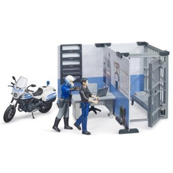 BRUDER: Police station with police motorcycle 