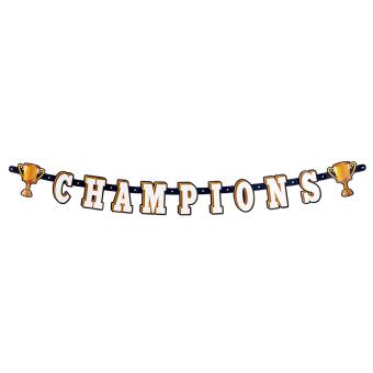 Football Garland Champions: Partydecoration:160 cm, multicolored 