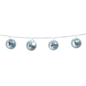 LED fairy lights disco ball:140 cm, silver 