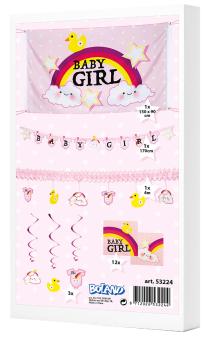 It's a girl Decoration set:multicolored 