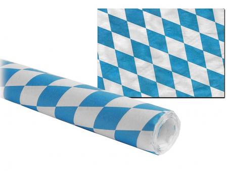 Oktoberfest tablecloth Bavaria:10 m x 1 m, blue/white 