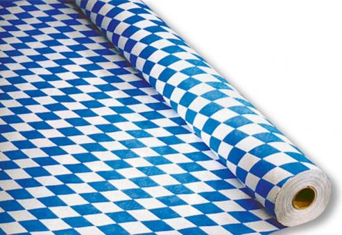25m Oktoberfest tablecloth Bavaria:25 m x 1 m, blue/white 