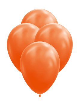 Luftballon Orange Metallic - Partydekoration:10 Stück, 27cm, orange 