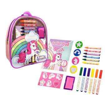 Unicorn coloring set in backpack 