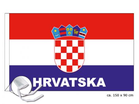 Fahne Kroatien:150cm x 90cm, mehrfarbig 