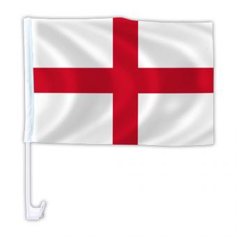 Car flag England:46 x 30 cm, white/red 