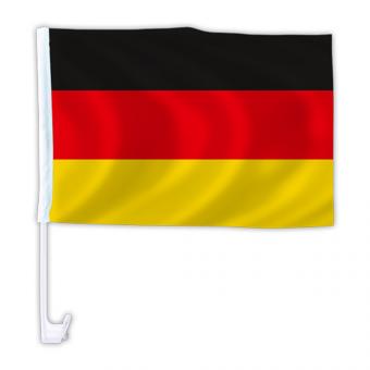 Drapeau de voiture Allemagne:46 x 30 cm, blanc/rouge 