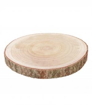 Round wooden plate:32-36 cm x 3.5cm, natur 