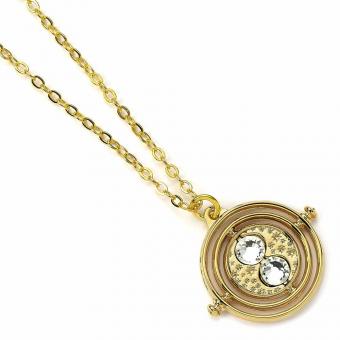 Harry Potter pendentif et collier Fixed Time Turner (plaqué or) 