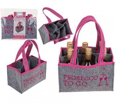 Prosecco felt bag:empty:23x14cm 