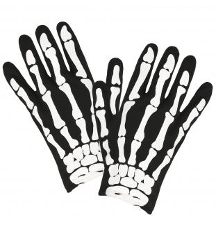 Skeleton Gloves for Kids:black 