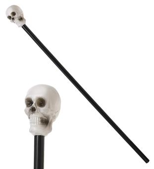 Skull walking stick:80cm, black 
