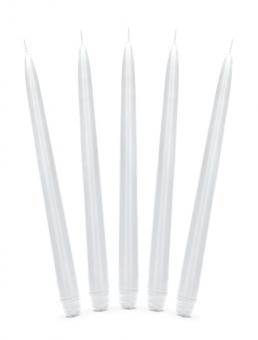 Candles:10 Item, 24cm, white 
