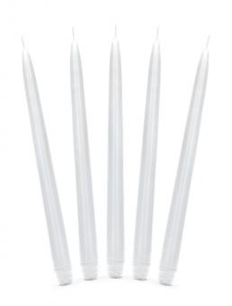 Bougies:10 pièce, 24cm, blanc 