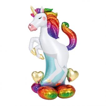 AirLoonz Einhorn: Partydekoration:83 x 139cm, mehrfarbig 