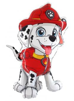 Paw Patrol Folienballon Marshall:74 cm, weiss/rot 