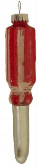 Schraubenzieher mit rotem Griff:10cm, mehrfarbig 