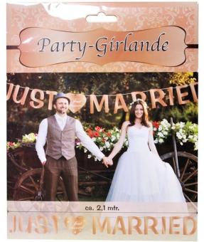 Guirlande Just Married:210 cm, or rose 