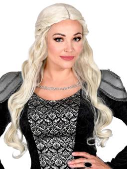Perücke Dornenkönigin: langes blondes Haar:blond 