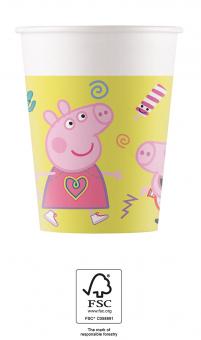 Peppa Pig Party Cups: FSC certified:8 Item, 200ml, multicolored 