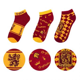 Harry Potter pack 3 paires de socquettes: Gryffindor 