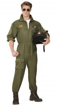 Pilote d'avions de chasse en général combinaison:vert 