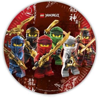 Lego Ninjago Assiettes de fête: certifié FSC:8 pièce, 23cm, multicolore 