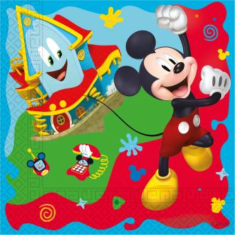 Mickey Mouse Serviettes: certifié FSC:20 pièce, 33x33cm, multicolore 