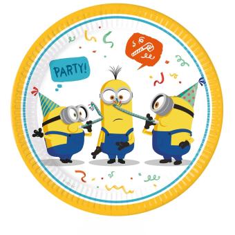 Minions Party plates:FSC certified:8 Item, 23cm, multicolored 