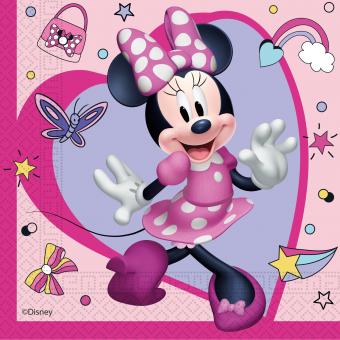 Minnie Mouse Serviettes: certifié FSC:20 pièce, 33x33cm, multicolore 