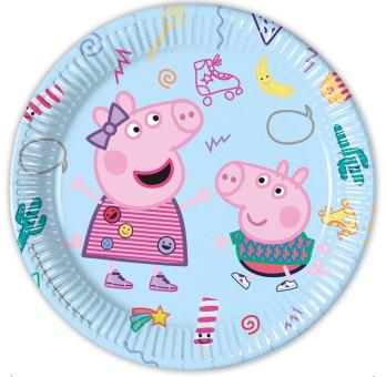 Peppa Pig Partyteller: FSC zertifiziert:8 Stück, 23cm, mehrfarbig 