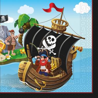 Pirates Napkins: FSC certified:20 Item, 33 x 33 cm, multicolored 