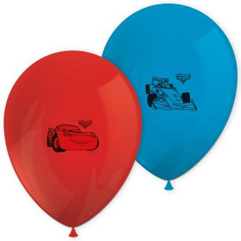 Disney Cars Latexballons: Kindergeburtstag Partydeko:8 Stück, 30 cm, blau/rot 