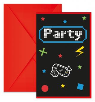 Gaming Cartes de invitation: certifié FSC:6 pièce 