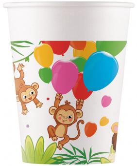 Safari Partybecher:FSC zertifiziert:8 Stück, 2 dl, mehrfarbig 