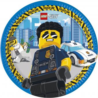 Lego City Party plates:FSC:8 Item, 23 cm, multicolored 