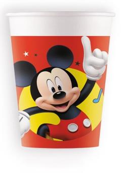 Mickey Mouse Partybecher:FSC zertifiziert:8 Stück, 200ml, mehrfarbig 