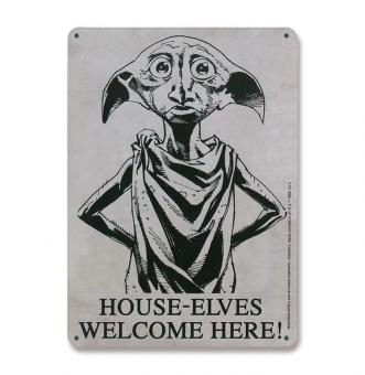 Harry Potter panneau métal: House-Elves:15 x 21 cm 