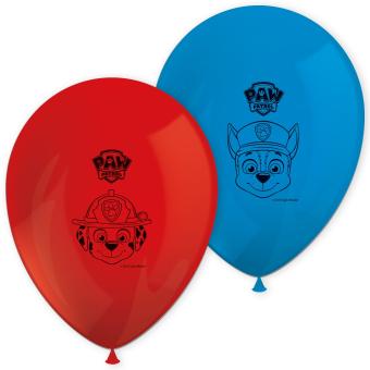 Paw Patrol Luftballons:8 Stück, 30 cm, mehrfarbig 