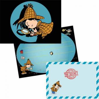 Detective Invitation cards:8 Item 