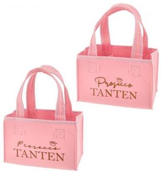 Bag of Prosecco for 6 bottles:22 x 14 x 30cm, pink 