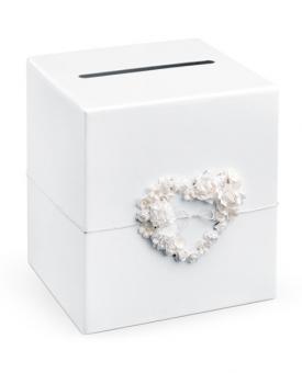 Boîte cadeaux de mariage:24 x 24 x 24 cm, blanc 