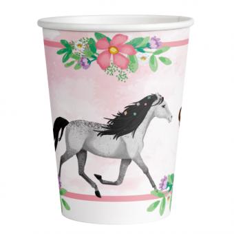 Horses Party cups:8 Item, 2.5 dl 