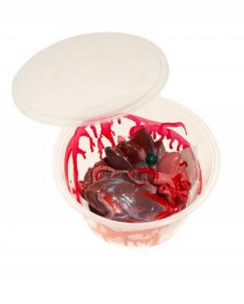 Intestines in a bowl with a lid:18 x 8.5 cm 