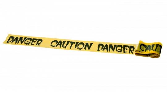 Ruban barrière Danger/Attention:9 m x 8 cm 