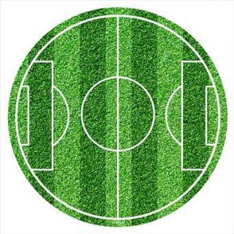 Essbarer Fussball Tortenaufleger: Tortendekoration:20 cm, grün 