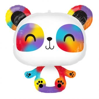 Rainbow panda foil balloon 