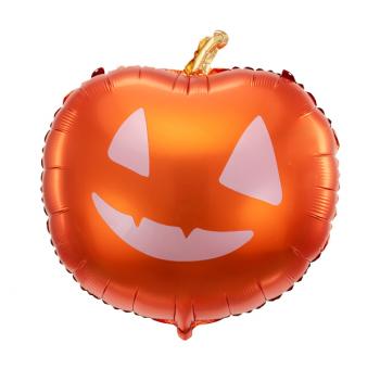 Folienballon lachender Kürbis mit Helium oder Luft befüllbar:40 x 40 cm, orange 